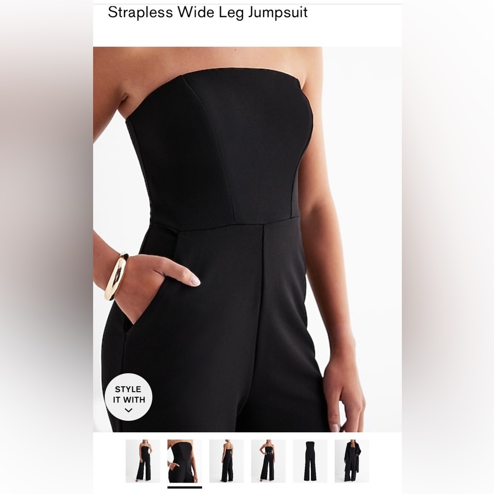 NWT Strapless Wide Leg Jumpsuit - Picture 2 of 4